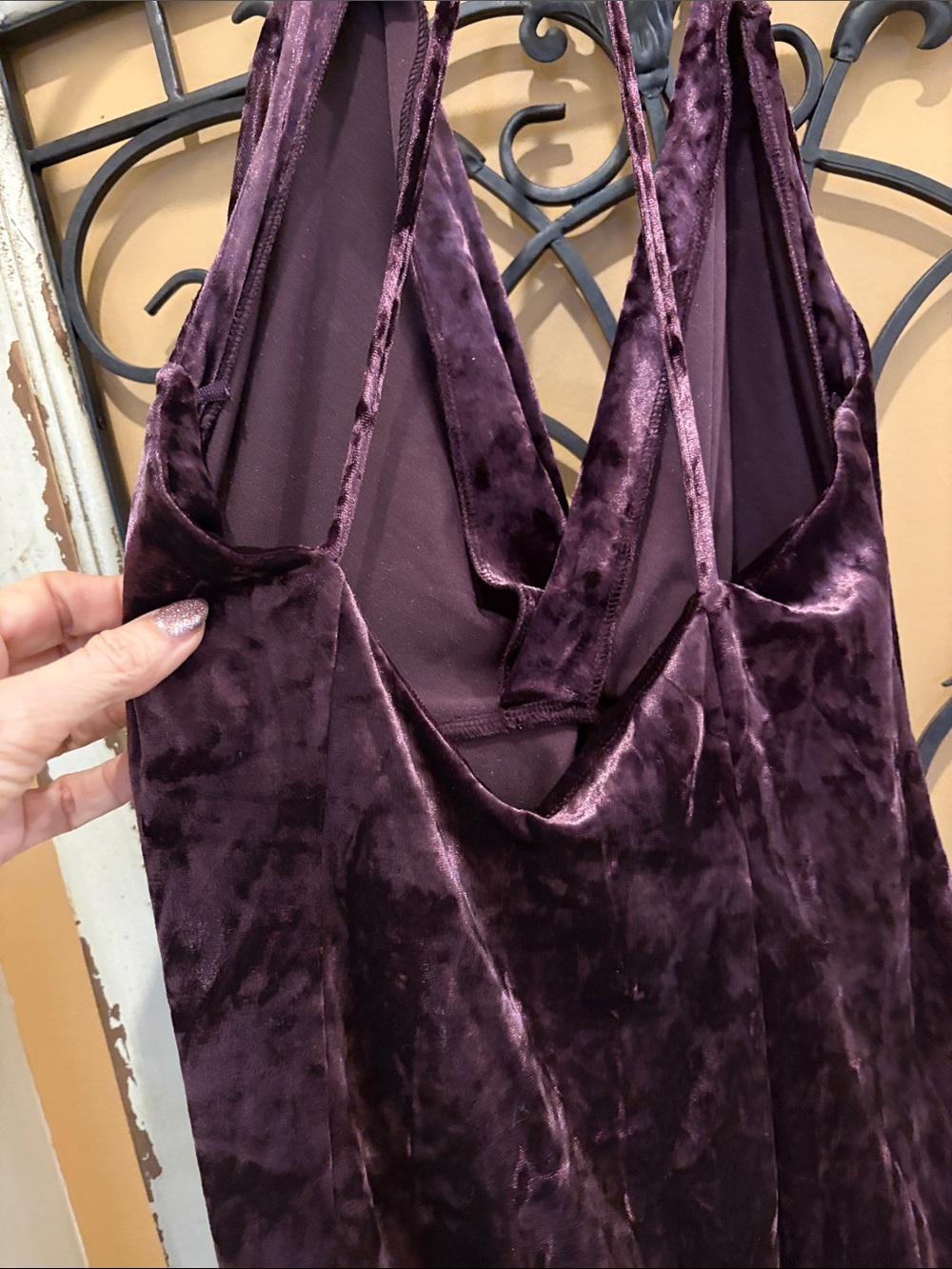 Zara Dress Mini Velvet Maroon Trendy Sexy Boho - Picture 6 of 7